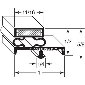 38-044, GA-114-B , JORDON-FOGEL, GASKET, 31-1/4" X 59-1/2" Compatible with  JORDON-FOGEL  GA-114-B
