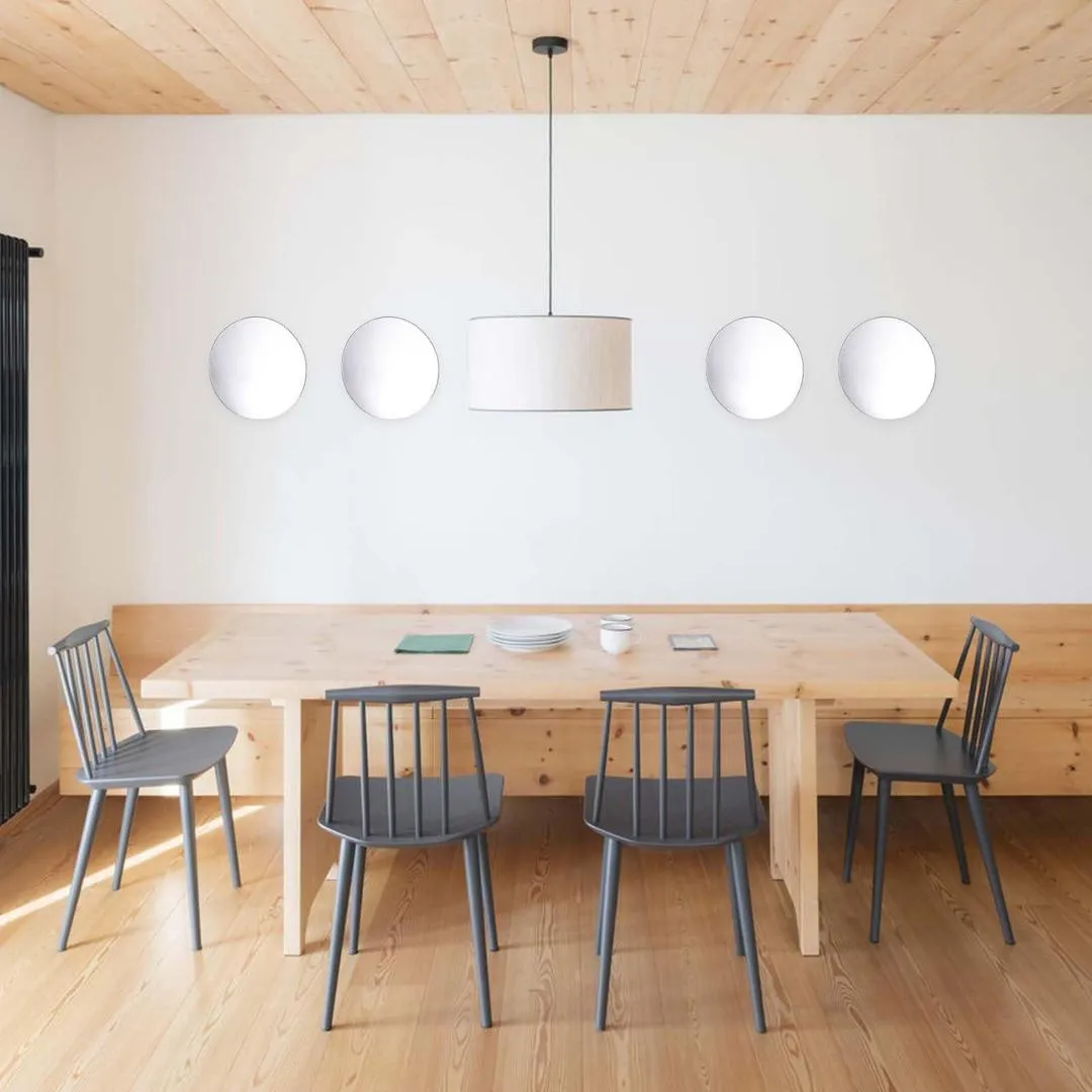 6-Pack Non-Glass Acrylic Round Mirrors, 6-Inch Mirror Plates