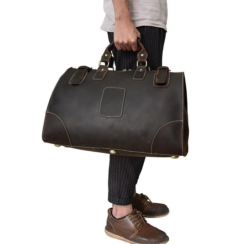 Alastair Crazy Horse Leather Duffel Bag