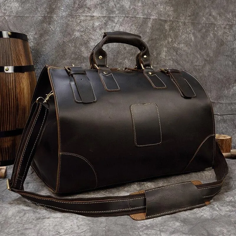 Alastair Crazy Horse Leather Duffel Bag