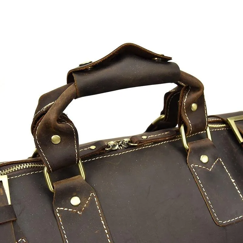 Alastair Crazy Horse Leather Duffel Bag