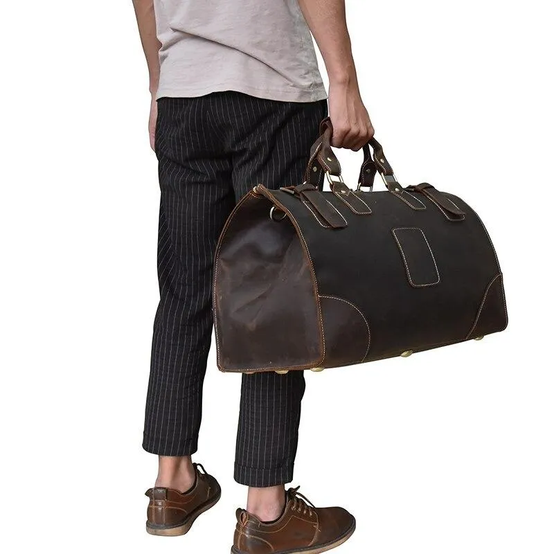 Alastair Crazy Horse Leather Duffel Bag