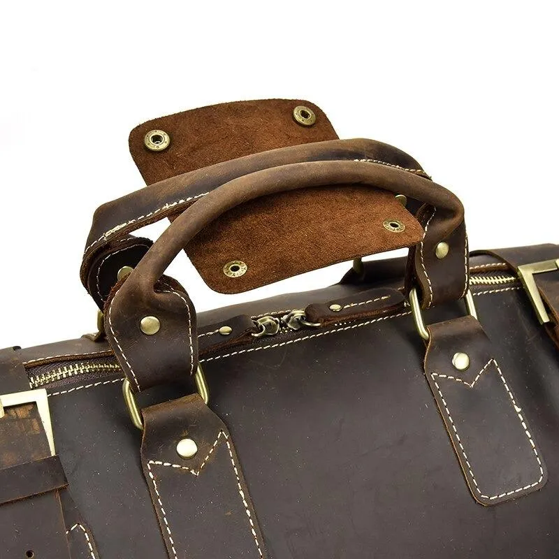 Alastair Crazy Horse Leather Duffel Bag