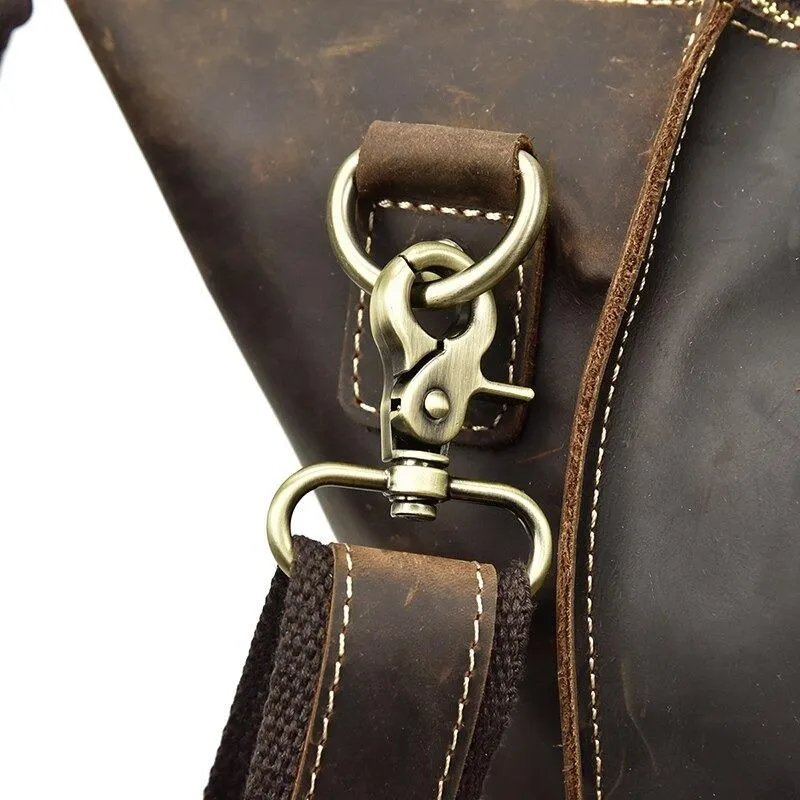Alastair Crazy Horse Leather Duffel Bag