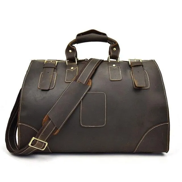 Alastair Crazy Horse Leather Duffel Bag