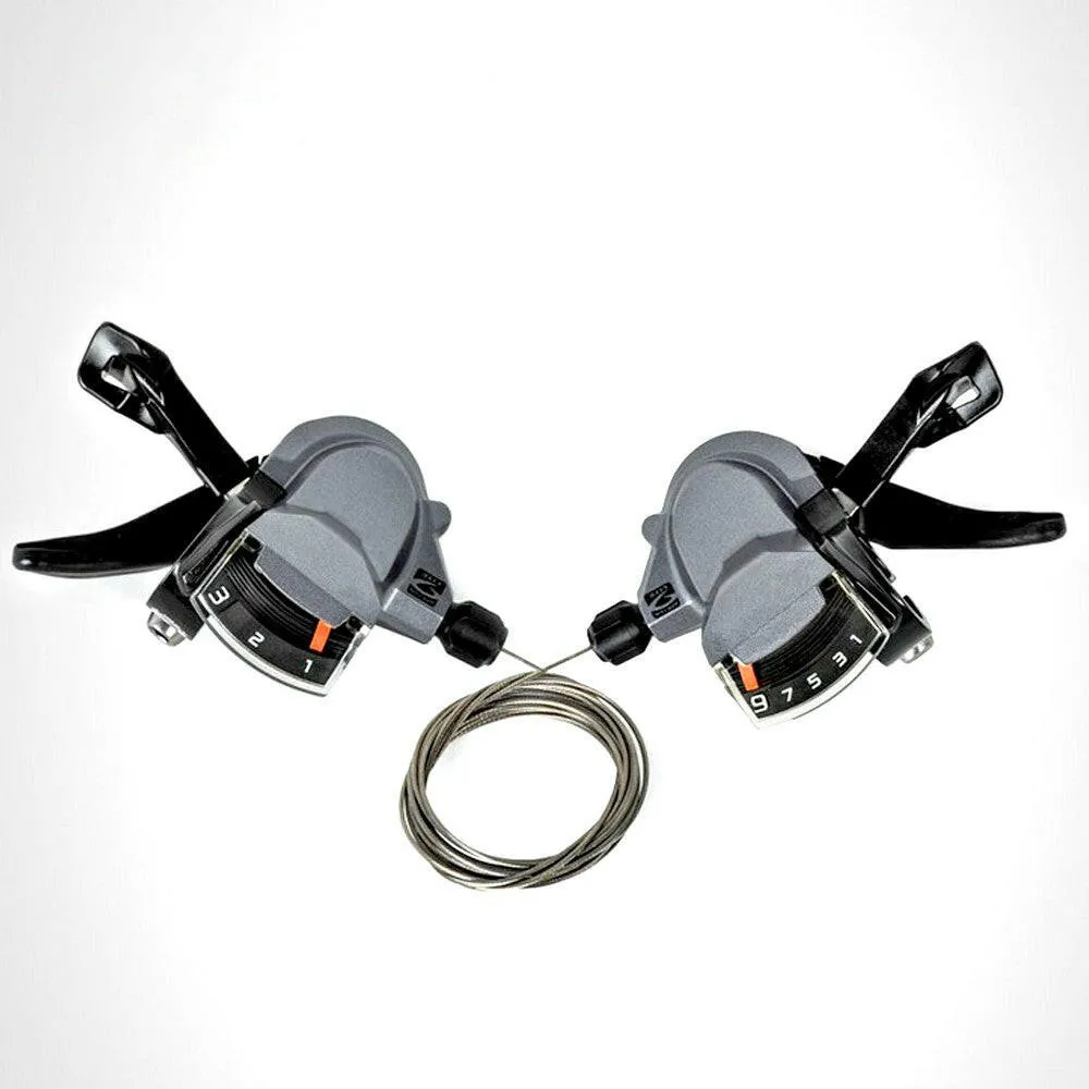 Aluminum Alloy Principal Part Resin Outshell Bike Speeds Shifter Trigger Set Left 3-speed Right 9-speed Adjustable