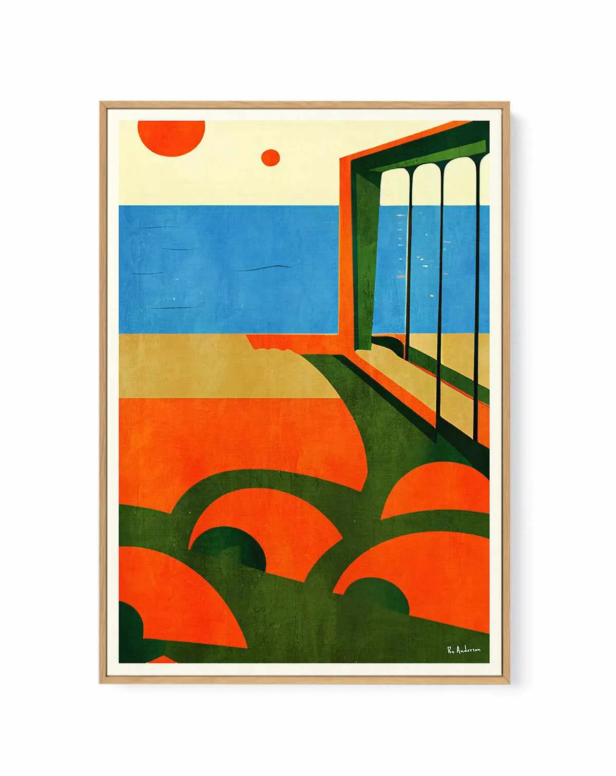 Amalfi, Italy (1964) By Bo Anderson | Framed Canvas Art Print
