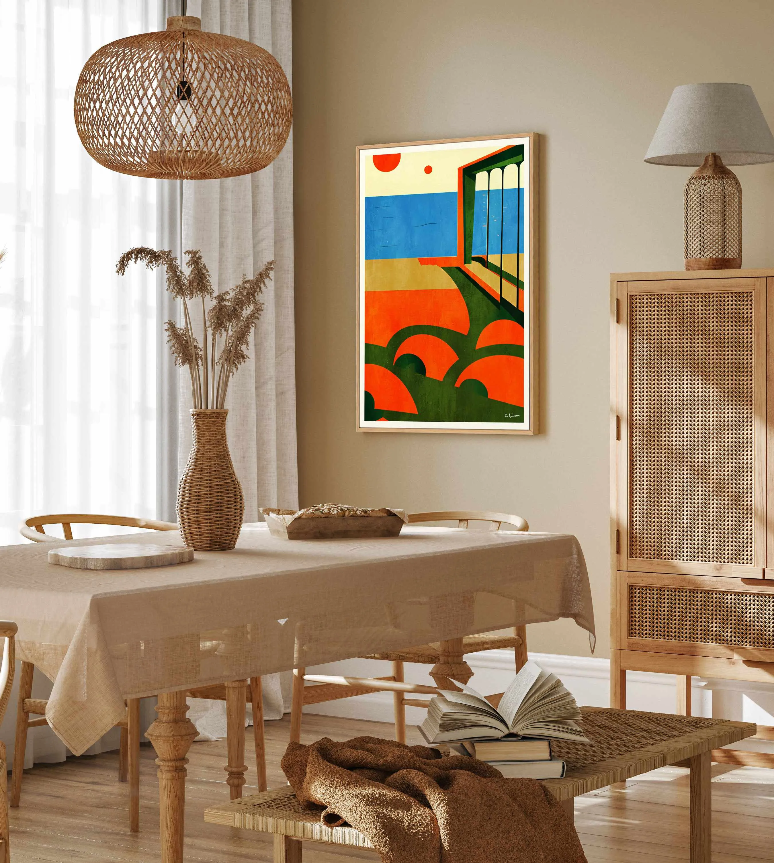 Amalfi, Italy (1964) By Bo Anderson | Framed Canvas Art Print