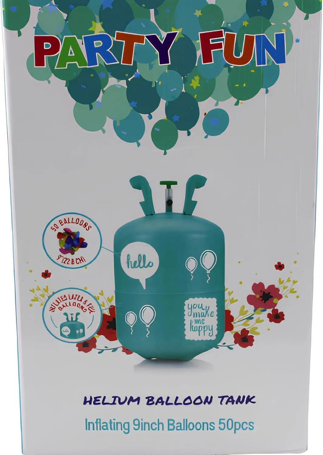 Balloons Helium Tank With Cylinder 13.5Ltr For 9 inch 50 Pcs Balloons