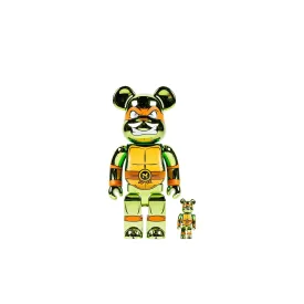Bearbrick x Teenage Mutant Ninja Turtles Michelangelo 100% & 400% Set