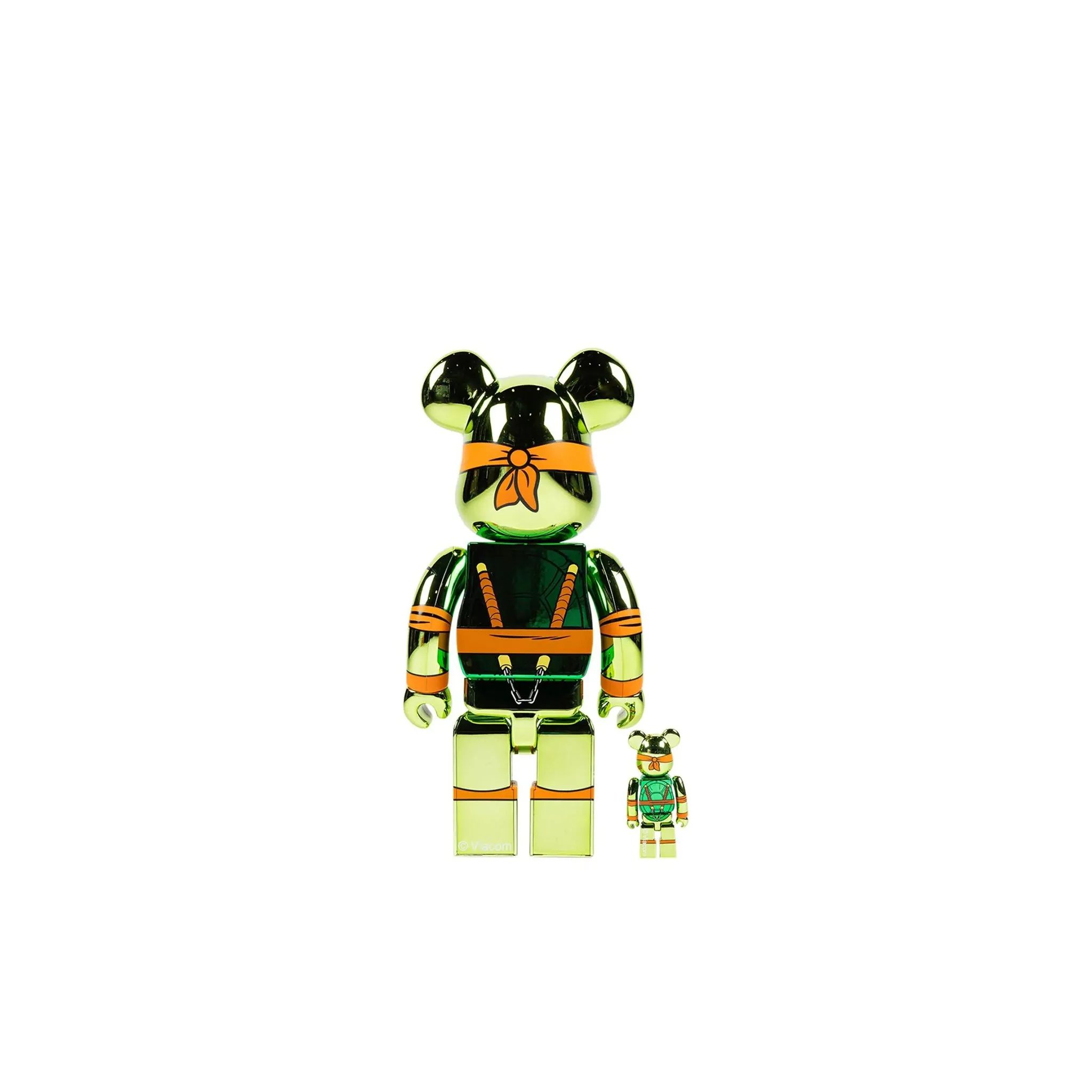 Bearbrick x Teenage Mutant Ninja Turtles Michelangelo 100% & 400% Set