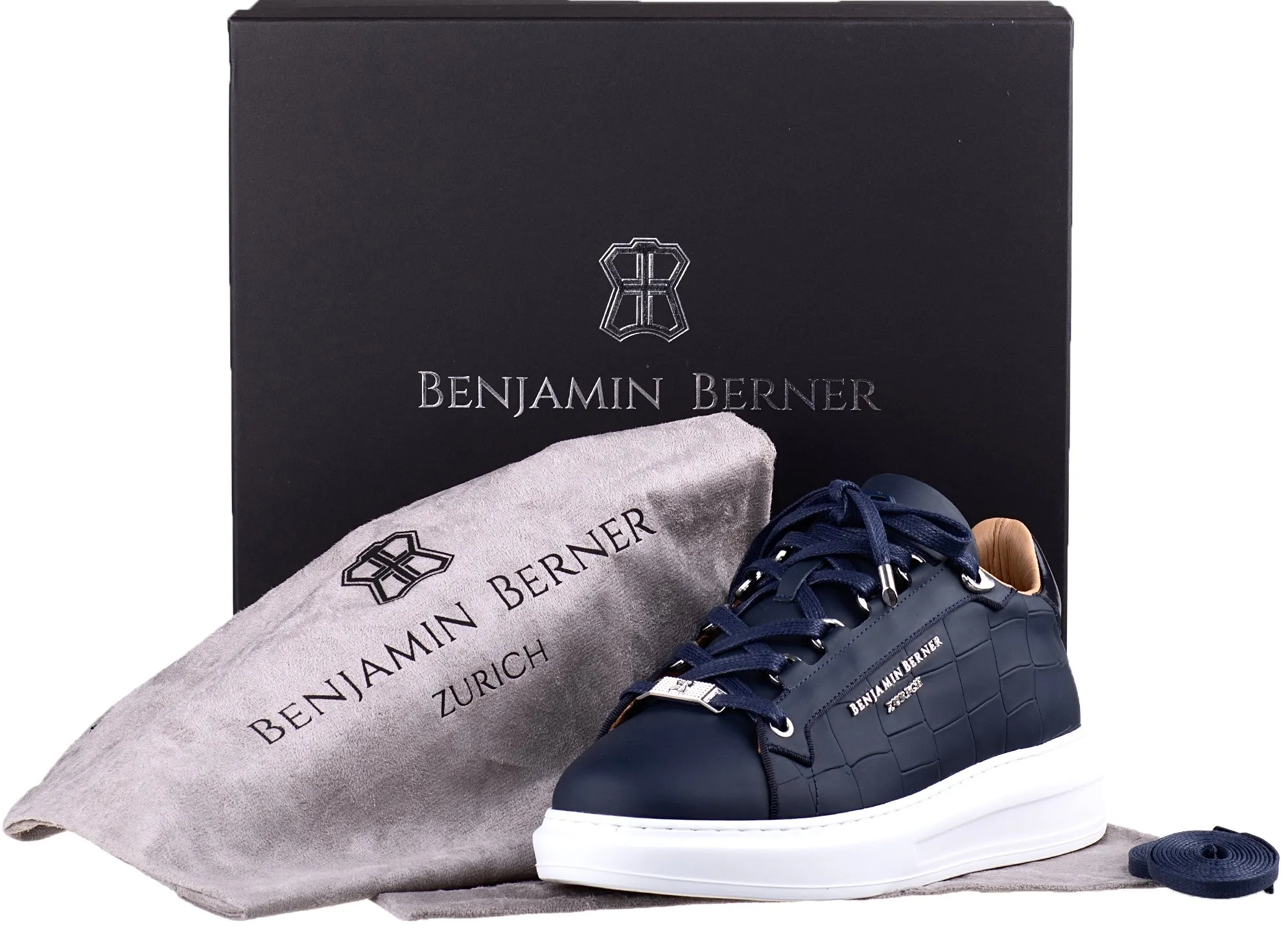 BNJ ACHILLE NAVY MATT CROCODILE