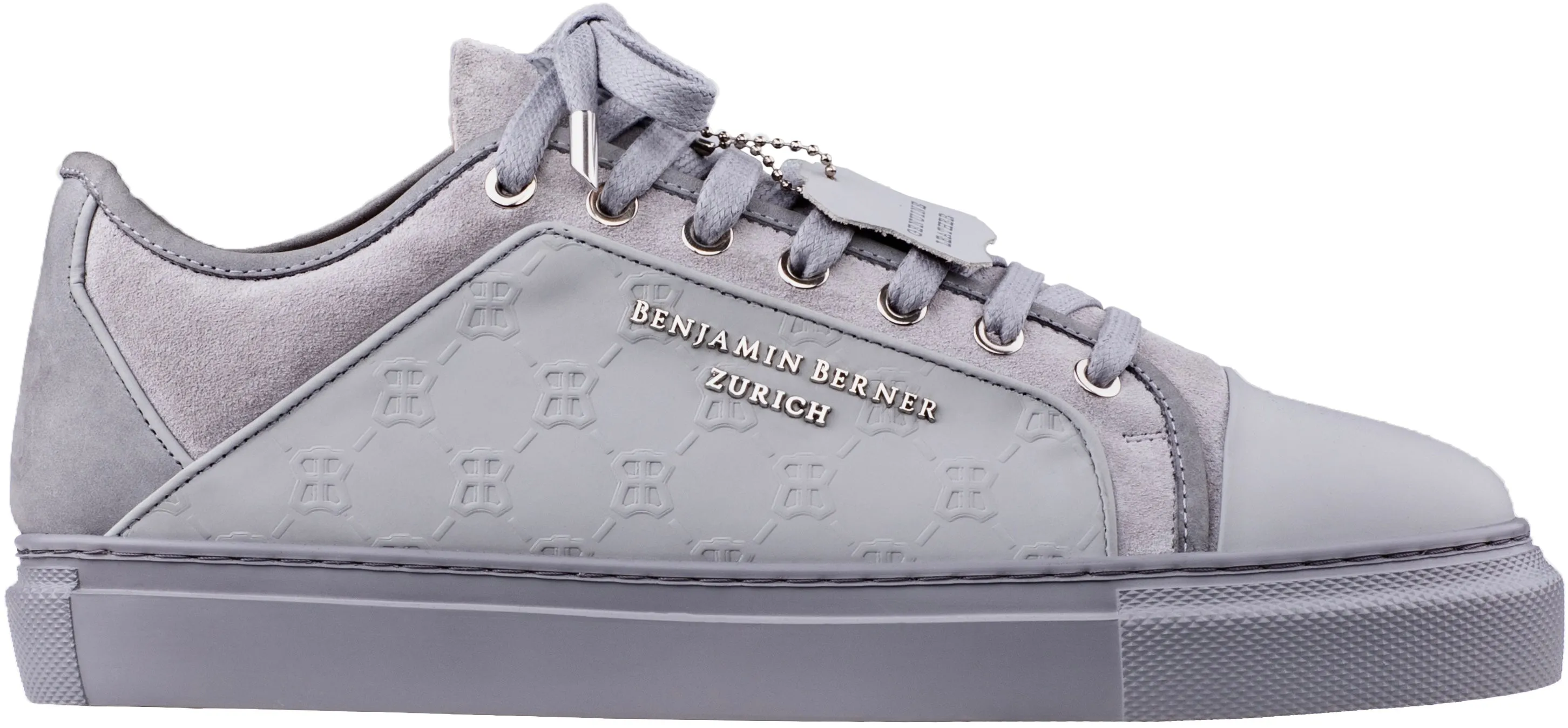 BNJ ODIN ICE GREY  MONOGRAM EMBOSSED MATT NAPPA