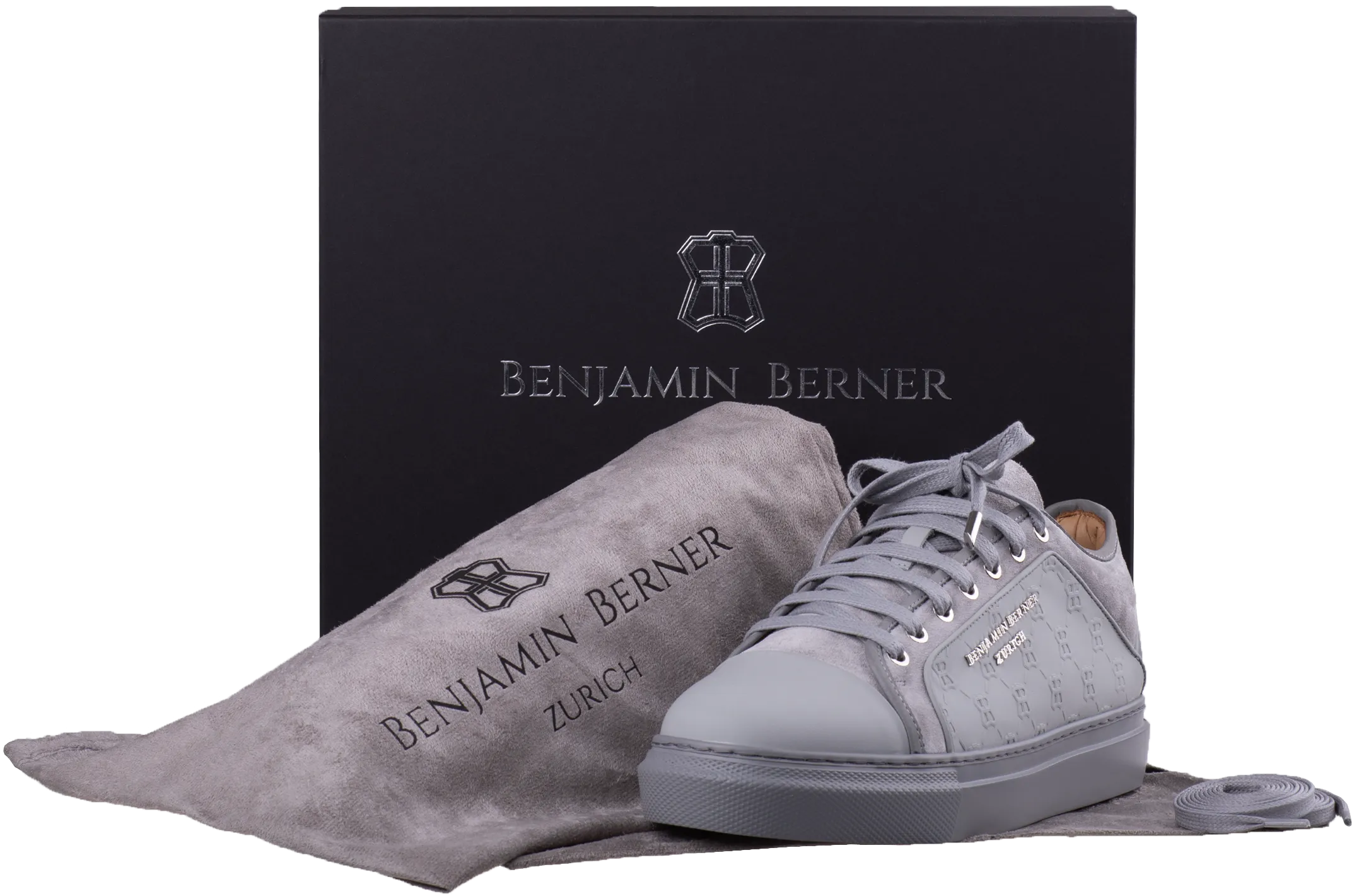 BNJ ODIN ICE GREY  MONOGRAM EMBOSSED MATT NAPPA