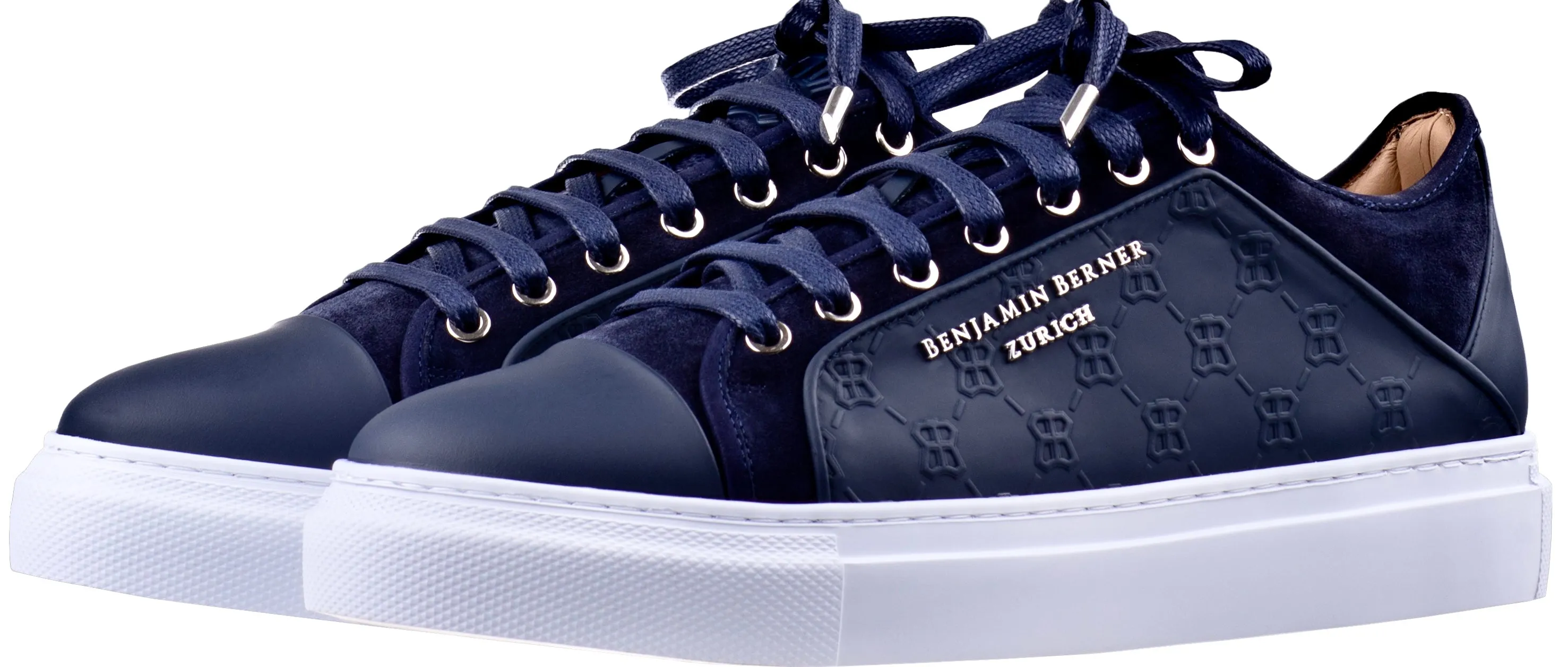 BNJ ODIN NAVY  MONOGRAM EMBOSSED MATT NAPPA