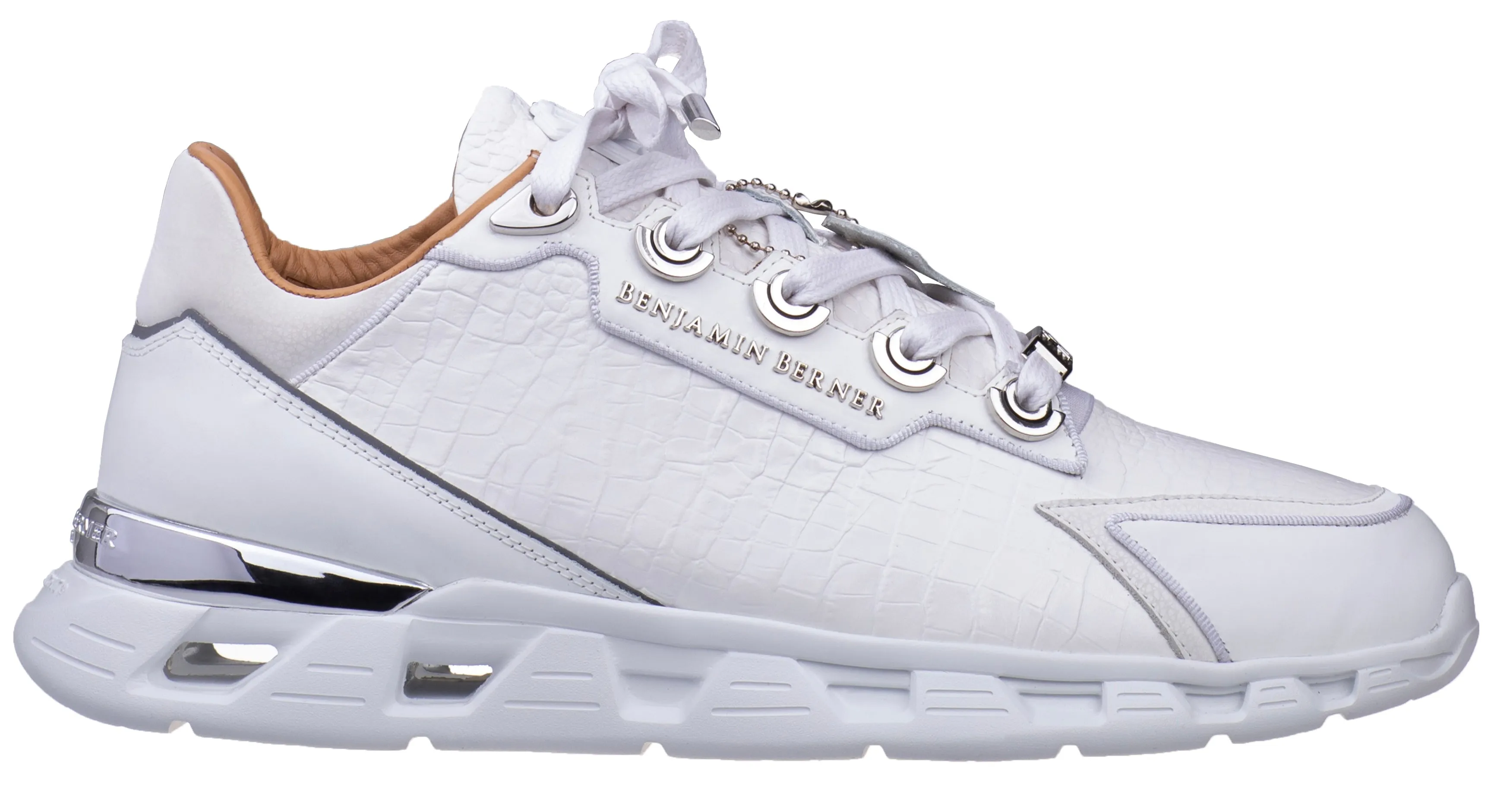 BNJ RAZOR HIGH TECH RUNNER ALL WHITE ALLIGATOR EFFECT