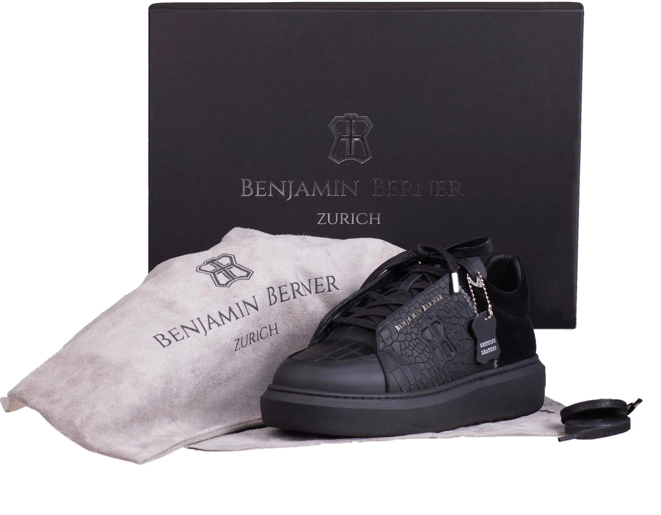 BNJ THEO BLACK MATT CROCODILE