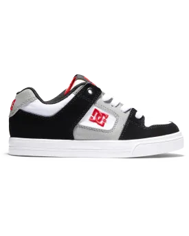 Boys Pure Shoes in White, Black & Red