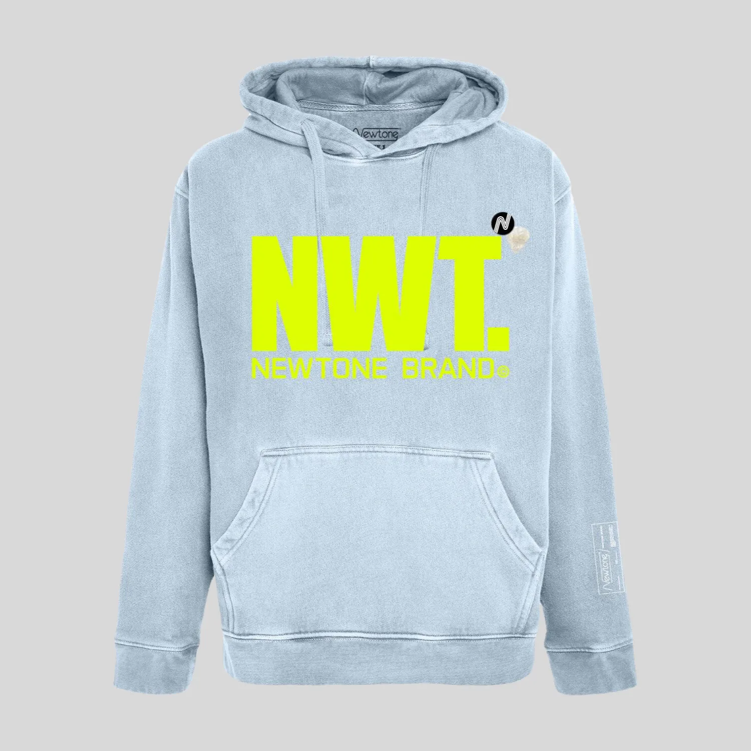 Brand Hoodie Kangaroo Pockets - Light Blue