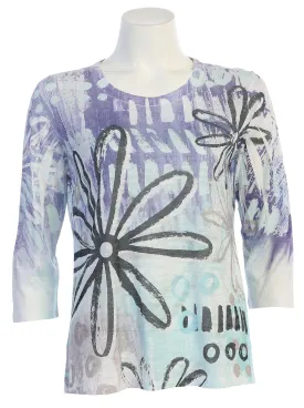 Delilah Burnout High Low  Top