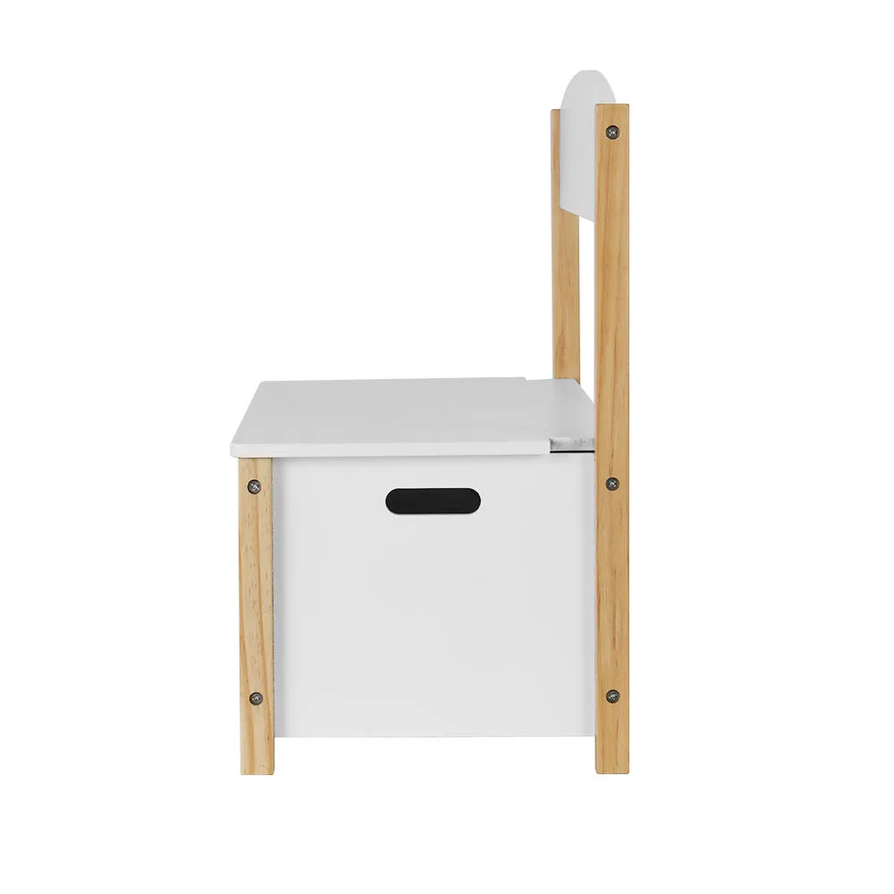 Durable Kids Storage Box & Bench with Safety Hinges - Keezi
