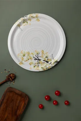 Exclusive 11" Dinner Plate Melamine Floral Gold. (4044)