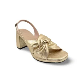 F8202 Twist Gold Metallic Block Heel