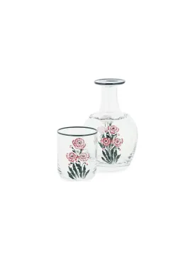 Garofano Floral Glass Carafe Set