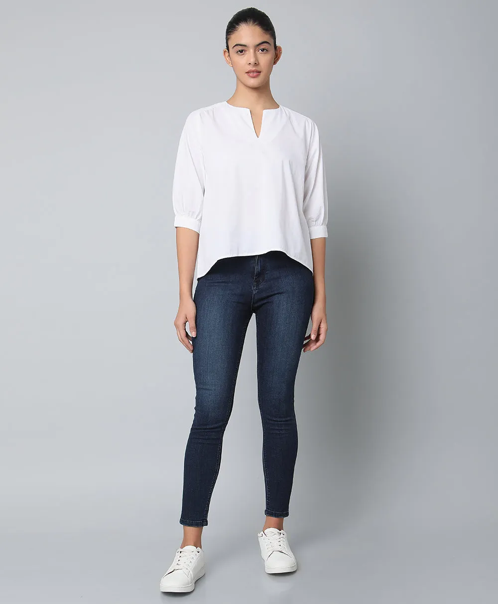 High Low Top- White