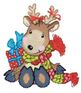 Jingle Deer Plastic Canvas Kit