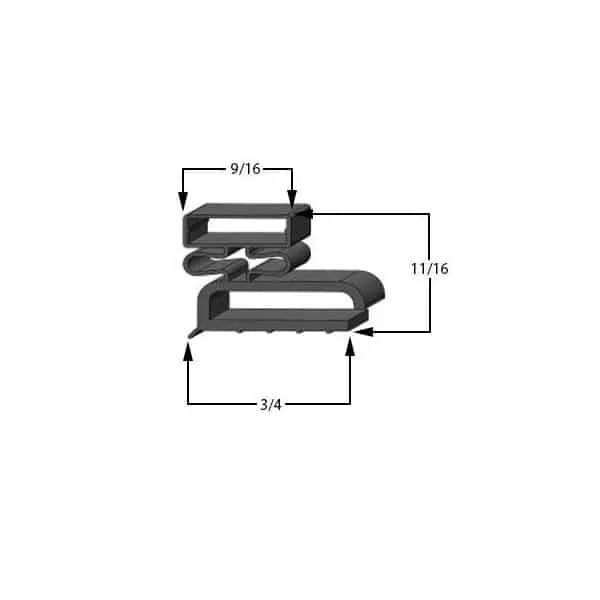 Jordon-Fogel 24 x 62 Door Gasket - Size 24 x 62 Compatible with Jordon-Fogel 7-3-8x24-1-4