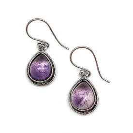 Kashi Semiprecious Small Stone Earrings - Amethyst E27AM