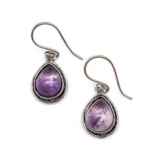 Kashi Semiprecious Small Stone Earrings - Amethyst E27AM