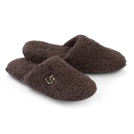 Kashwere Plush Walnut Closed Toe Spa Slippers