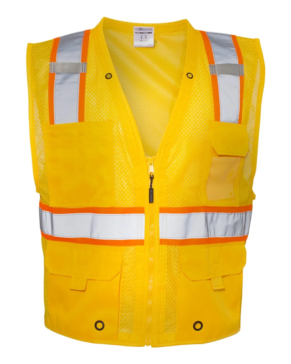 Kishigo - EV Series® Enhanced Visibility Multi-Pocket Mesh Vest - Yellow / Orange