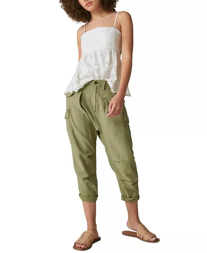 Lucky Brand Embroidered Eyelet Tank Top
