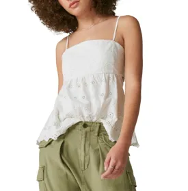 Lucky Brand Embroidered Eyelet Tank Top