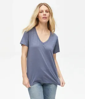 Michael Stars Blue Gray V-Neck Tee