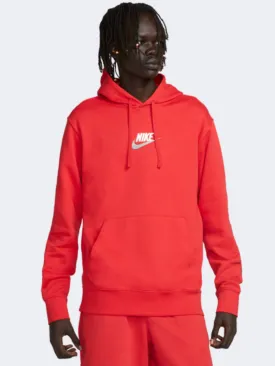 Nike Club Men Lifestyle Lifestyle Hoody University Red