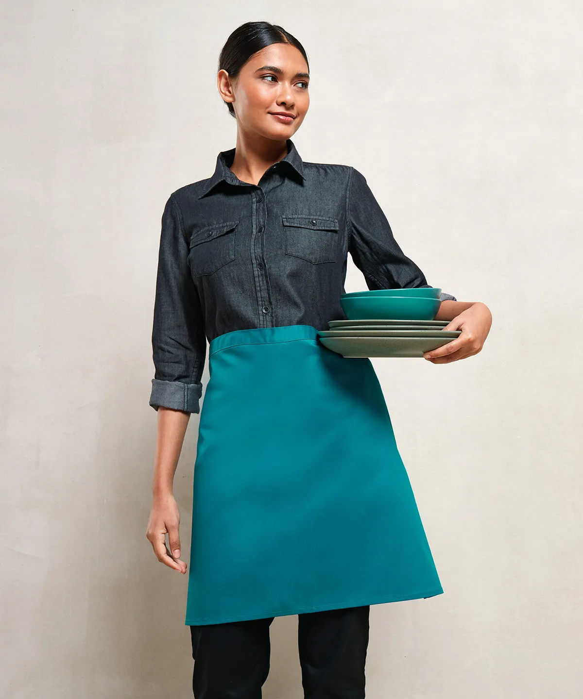 Olive - Colours mid-length apron