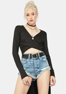 Picking Sides Wrap High Low Top