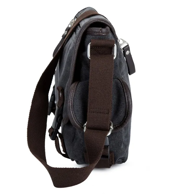 Portable canvas shoulder bag