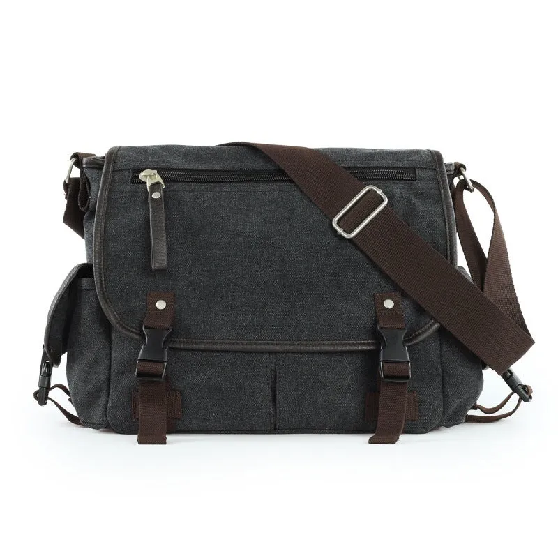 Portable canvas shoulder bag