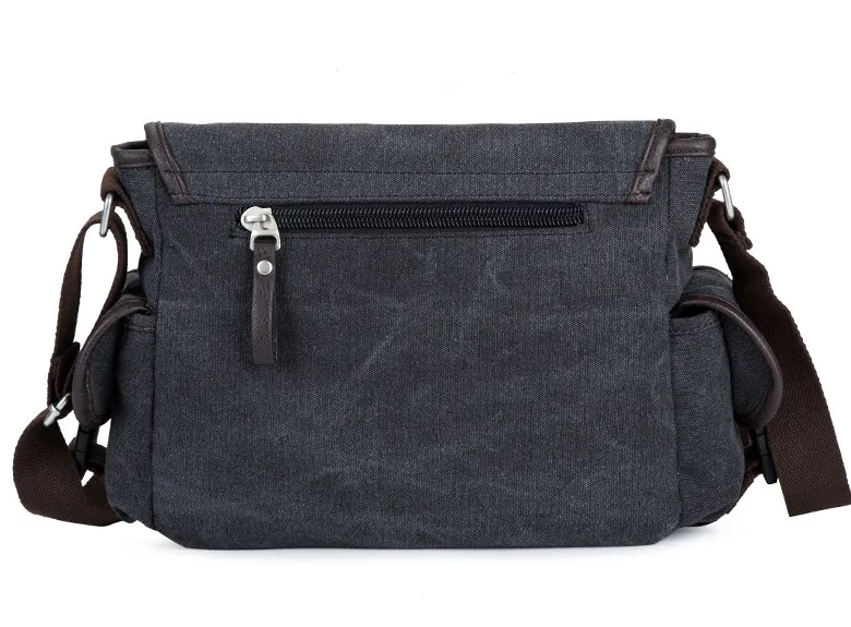 Portable canvas shoulder bag