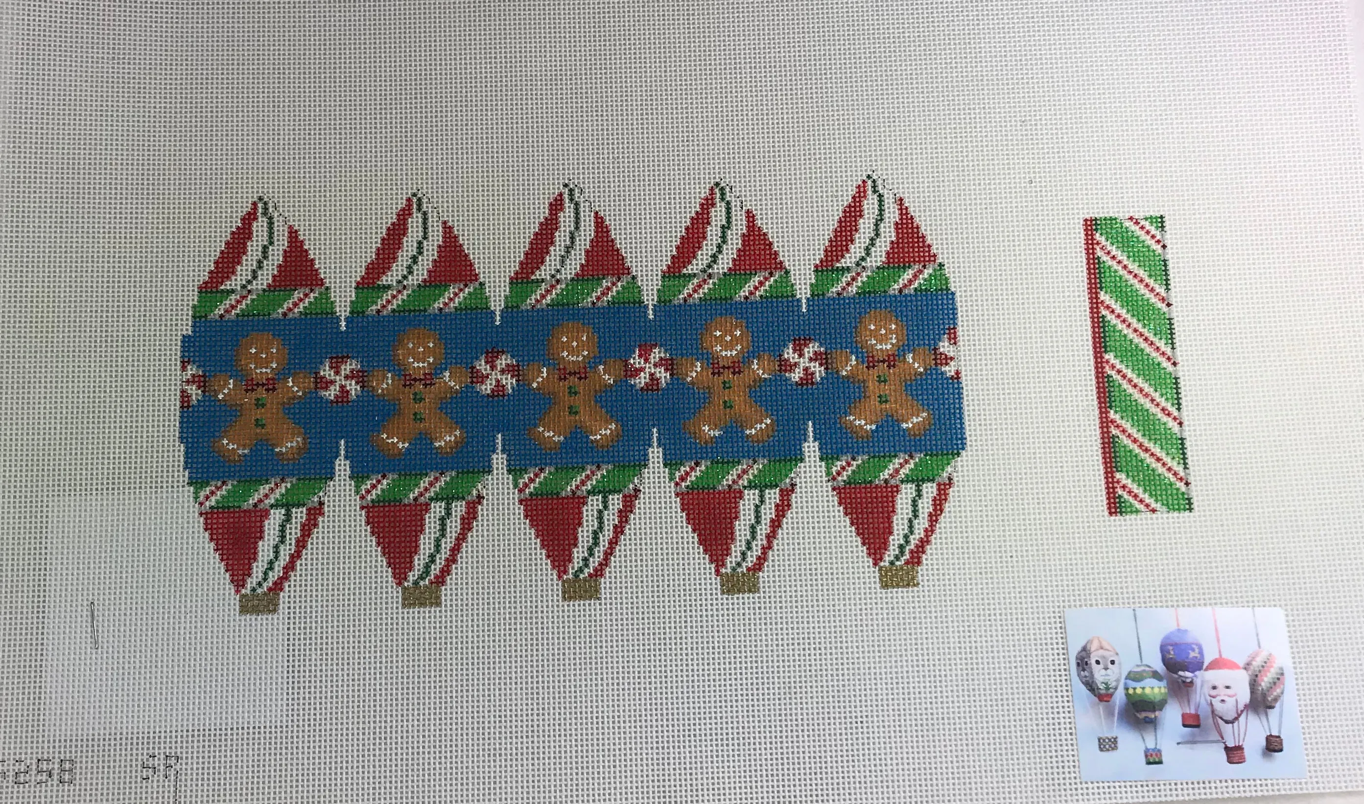 Susan Roberts Needlepoint Designs 5258 Gingerbread Hot Air Balloon