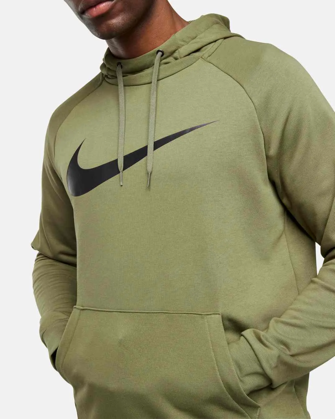 Sweat a capuche Nike Dry Graphic - Kaki/Noir