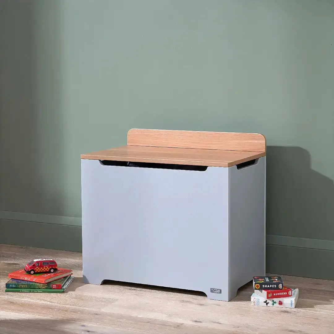 Tutti Bambini Rio Toy Box -  Dove Grey/Oak