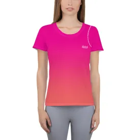 Women's Running Top - Pink Coral Gradient 
